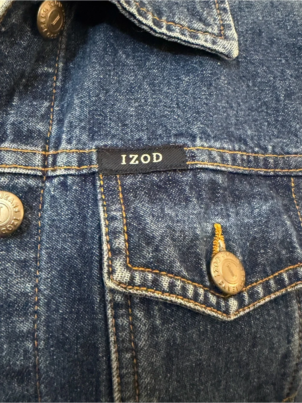 Classic Izod Blue Denim Jean Jacket